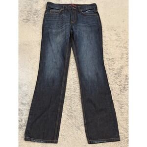 Lee Cooper Original Jeans Mens 34 Classic Straight Fit Dark Wash Blue Denim